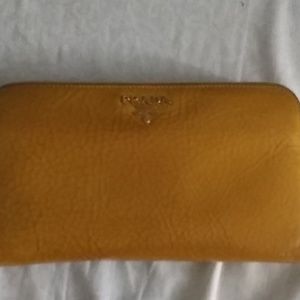 Prada zip around wallet